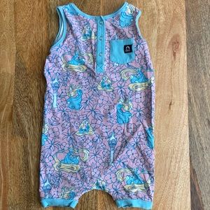 RAGS Disney Tangled Tank Henley Short Romper 2T